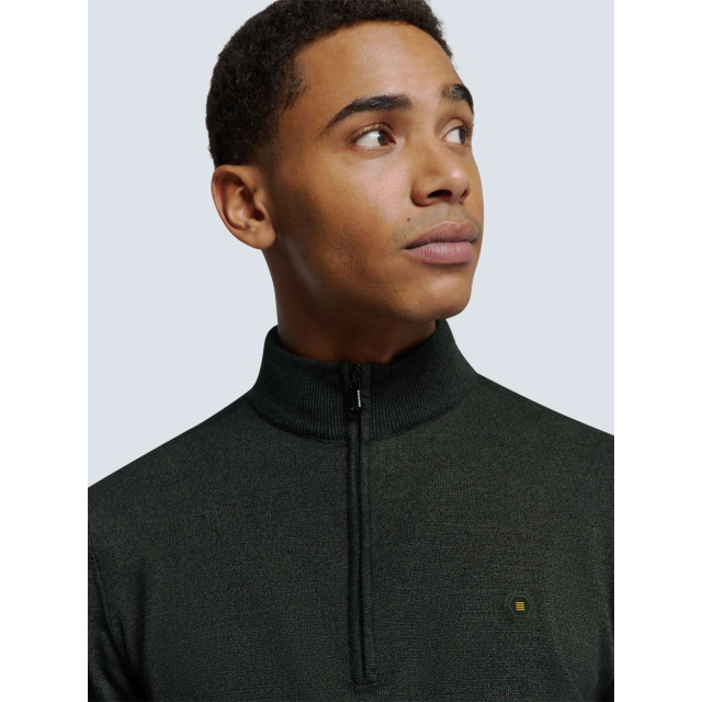 No Excess Pullover half zip 2 coloured melang dark grey N2185-023 large
