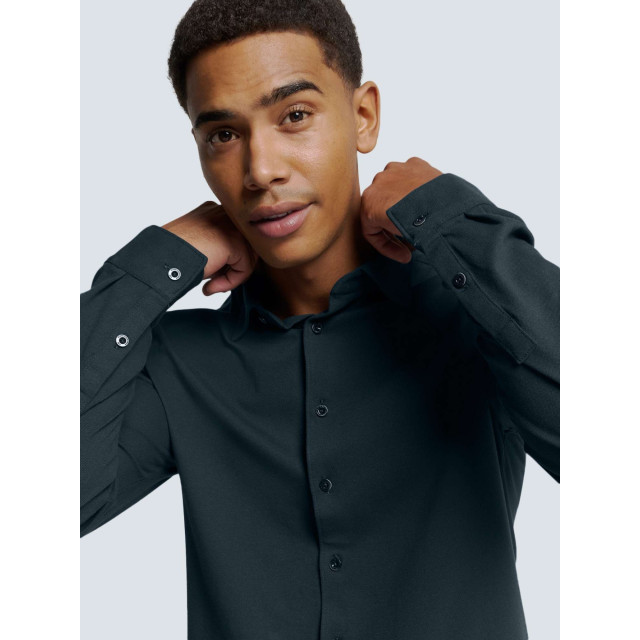 No Excess Shirt jersey pique stretch night N4186-078 large