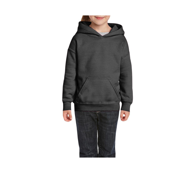 Gildan Zware blend childrens unisex hooded sweatshirt top / hoodie UTFK388_darkheather large