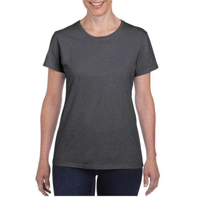 Gildan Dames zware katoenen missy fit korte mouwen t-shirt UTFK393_darkheather large