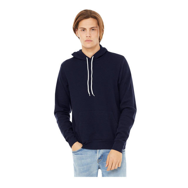 Bella + Canvas Unisex pullover polycotton fleece hooded sweatshirt / hoodie UTFK294_navyblue large