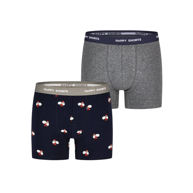 Happy Shorts Kinder boxershorts jongens kerst print 2-pack santa HS-K-1072 large