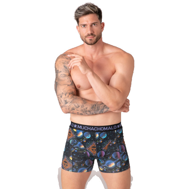 Muchachomalo Men 10-pack boxer short print/ print/purple/blu heren boxers Print/Purple/Blu/Men 10-Pack Boxer Short Print/ large