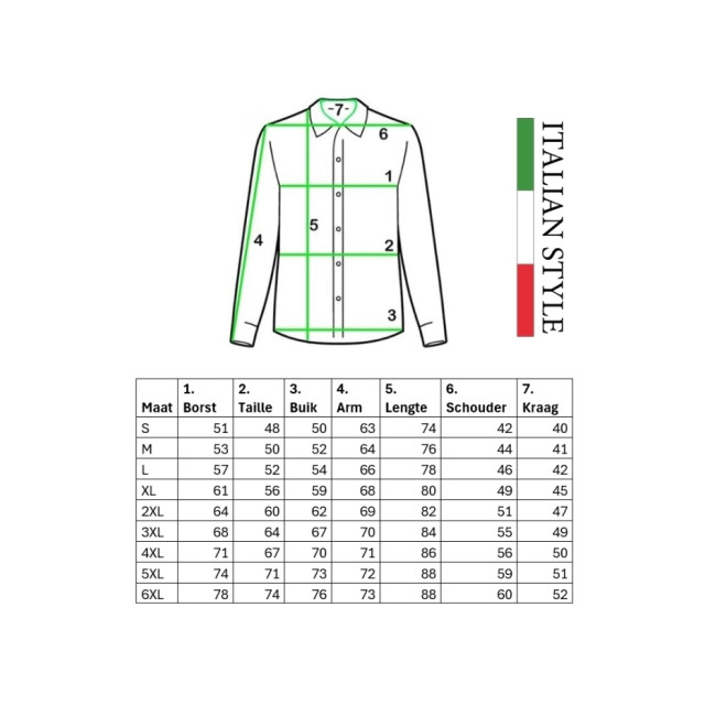 Napoli Uomo overhemd heren zwart print italianstyle NAP24-10 large
