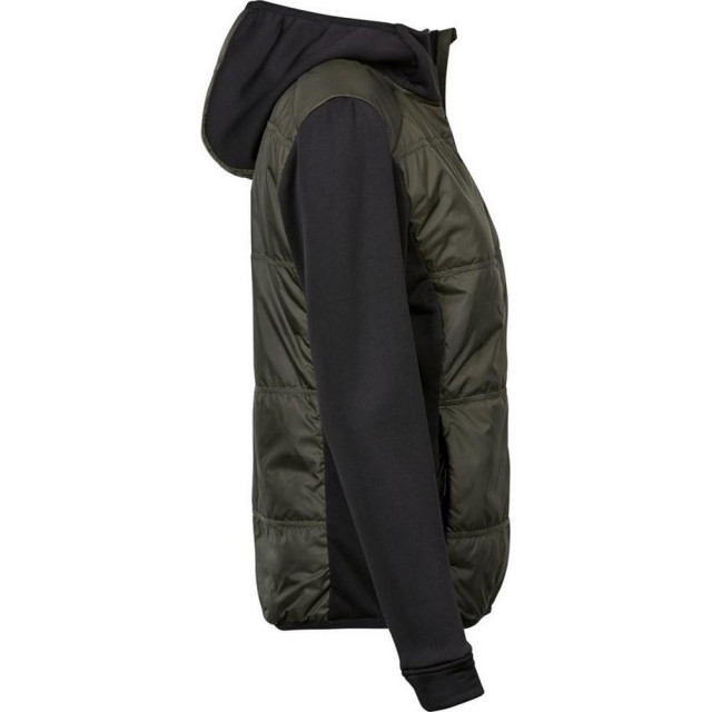 Tee Jays Dames stretch hooded jacket UTFK1367_deepgreenblack large