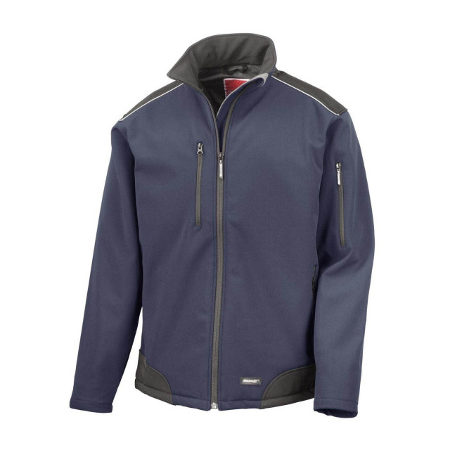 Result Heren ripstop soft shell ademend jasje UTFK573_navyblack large