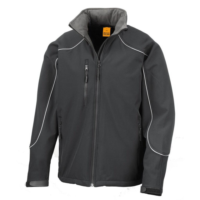 Result Heren ice fell hooded softshell ademend waterdicht jasje (345 gsm) UTFK568_black large