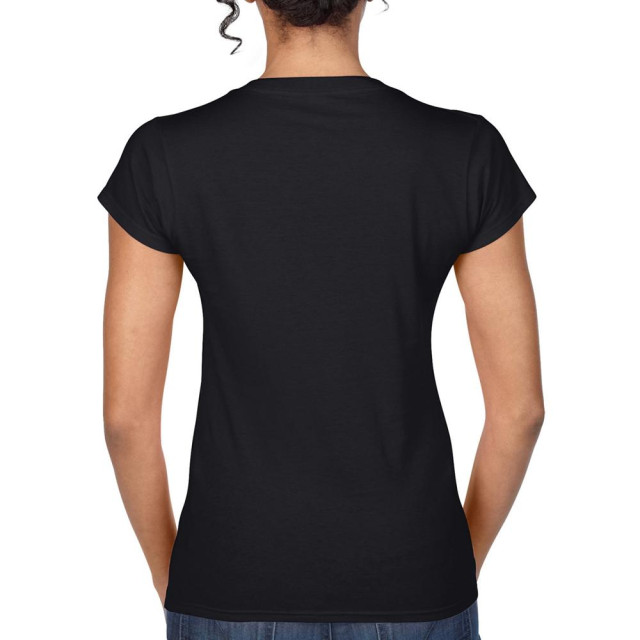 Gildan Dames zachte stijl korte mouw v-hals t-shirt UTFK400_black large