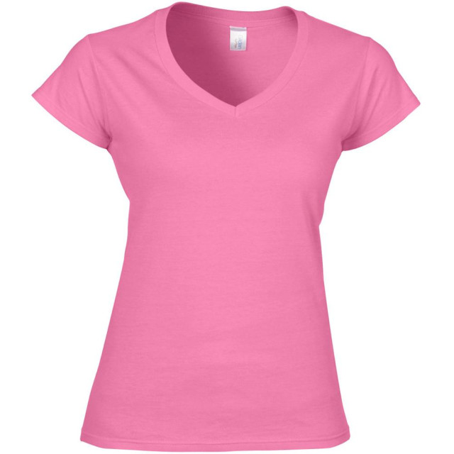 Gildan Dames zachte stijl korte mouw v-hals t-shirt UTFK400_azalea large