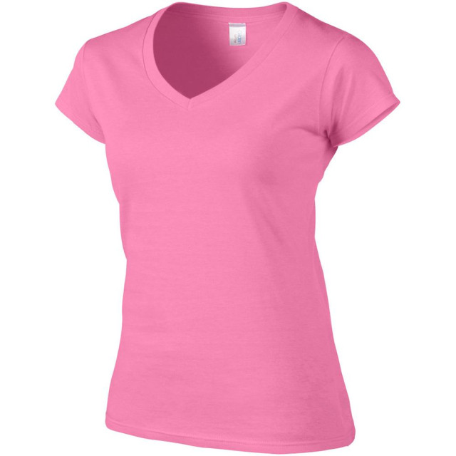 Gildan Dames zachte stijl korte mouw v-hals t-shirt UTFK400_azalea large