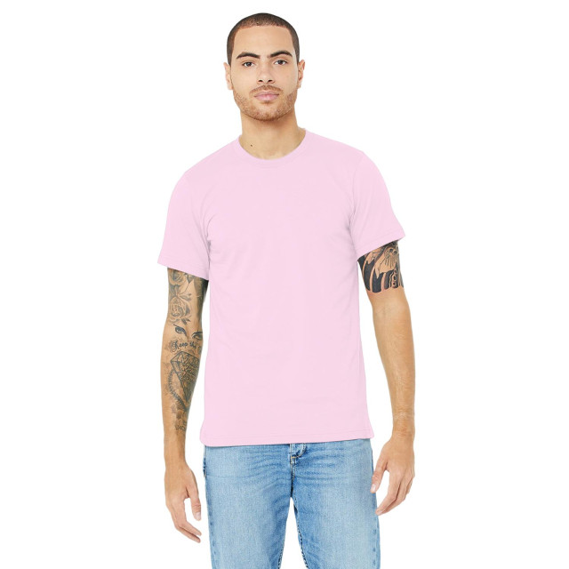 Bella + Canvas Canvas unisex jersey crew t-shirt met hals / heren t-shirt met korte mouwen UTFK269_softpink large