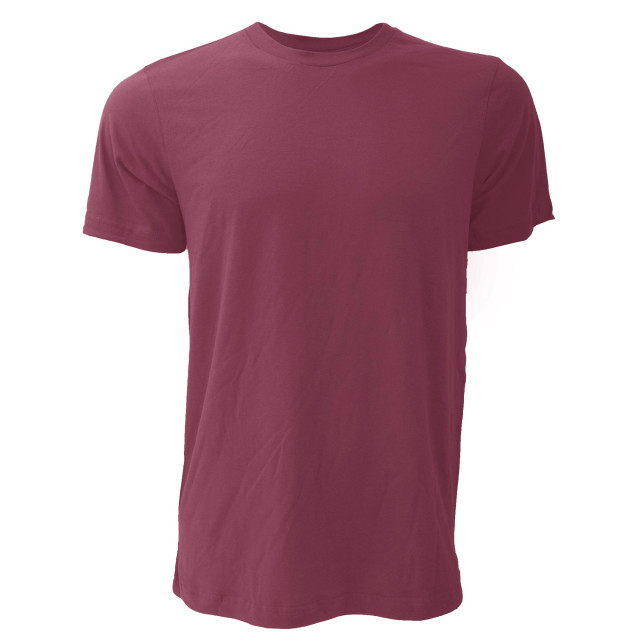 Bella + Canvas Canvas unisex jersey crew t-shirt met hals / heren t-shirt met korte mouwen UTFK269_maroon large