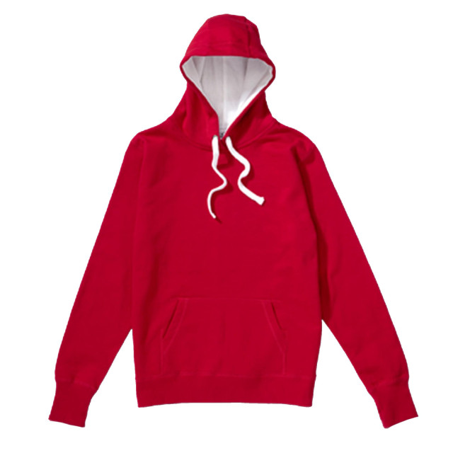 SG Dames contrasterende hooded sweatshirt / hoodie UTFK1392_redwhite large