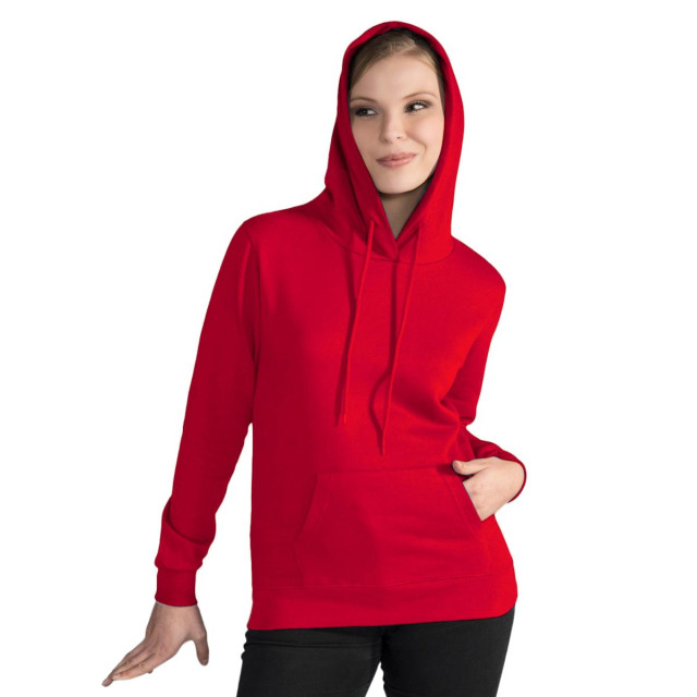 SG Dames contrasterende hooded sweatshirt / hoodie UTFK1392_redwhite large