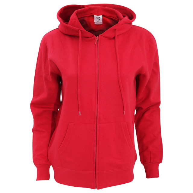 SG Dames sweatshirt met volledige ritssluiting en kap UTFK1393_red large