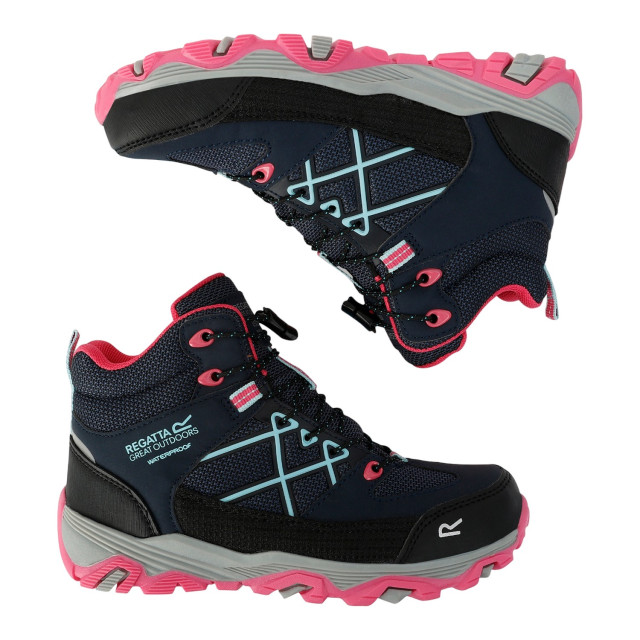 Regatta Kinderen/kinderen samaris iii wandelschoenen UTRG10831_navypinkpotion large