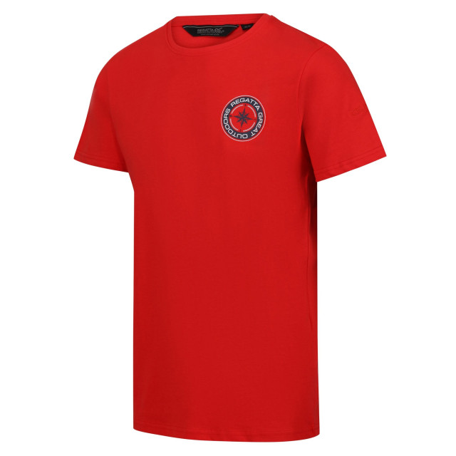 Regatta Heren cline vii mountain coolweave t-shirt UTRG8796_roccocored large