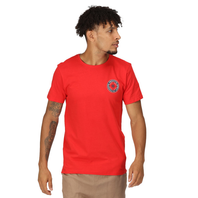 Regatta Heren cline vii mountain coolweave t-shirt UTRG8796_roccocored large