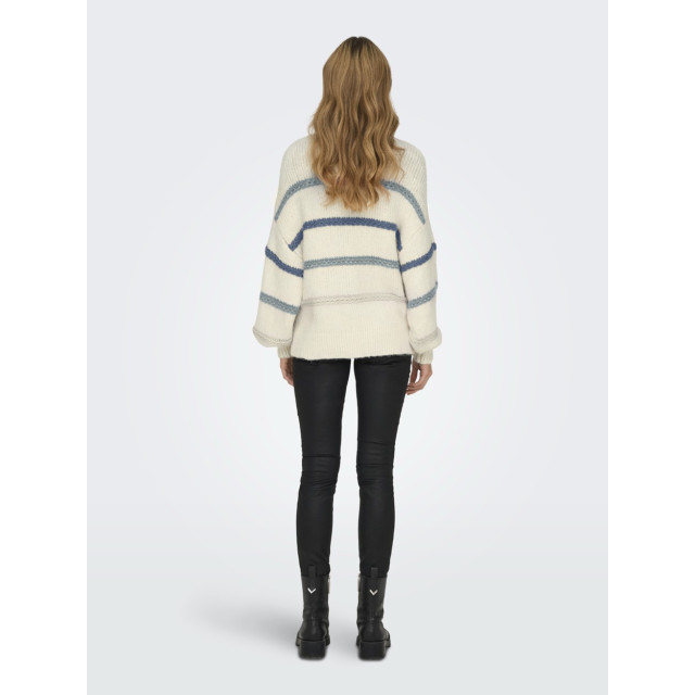 Only Onlmy ls stripe high neck knt ecru dessin 4219.08.0152 large Only Onlmy ls stripe high neck knt ecru dessin 4219.08.0152 large