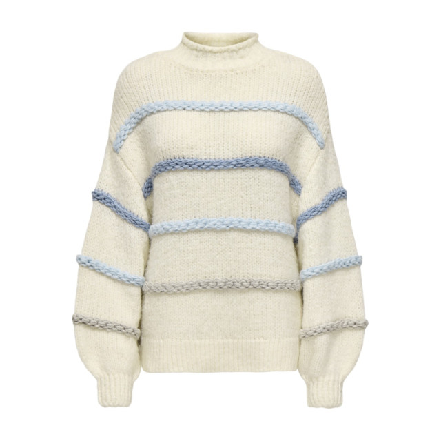 Only Onlmy ls stripe high neck knt ecru dessin 4219.08.0152 large Only Onlmy ls stripe high neck knt ecru dessin 4219.08.0152 large