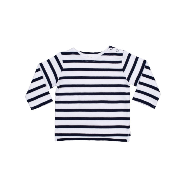 Babybugz Baby bretonse top met lange mouwen UTFK1562_whitenauticalnavy large