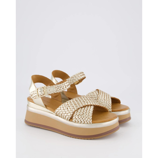 Gibaldi Dames braided strap sandaal A98004-Gold large