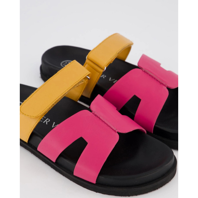 Gibaldi Dames ibiza slipper zwart/fuxia 9092-Fuxia/Orange large