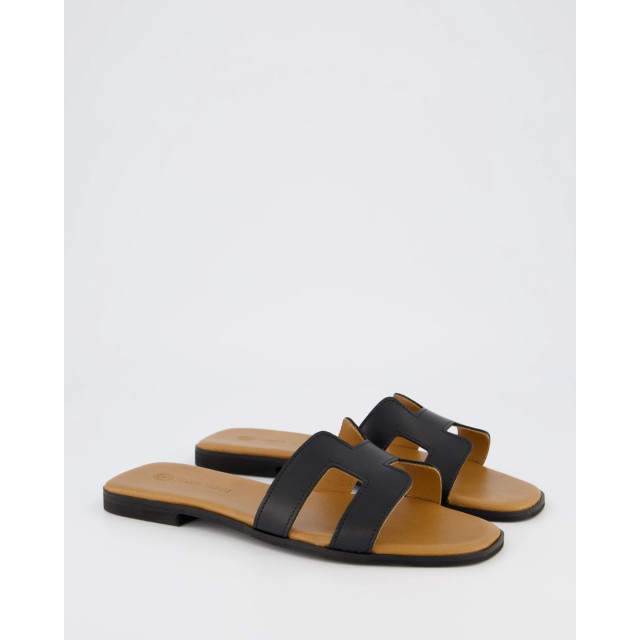 Gibaldi Dames joy slipper JOY-Black/Tan large