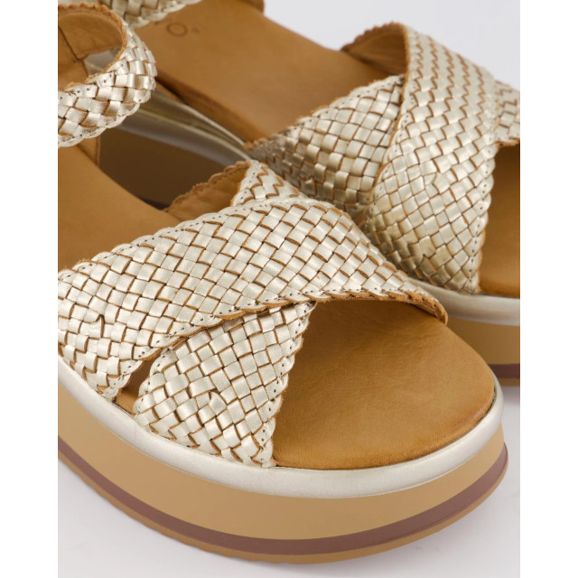 Gibaldi Dames braided strap sandaal A98004-Gold large