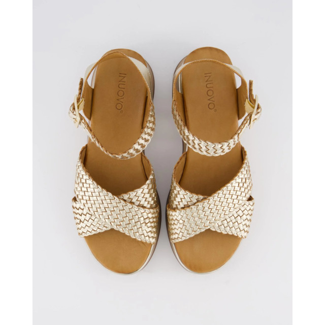 Gibaldi Dames braided strap sandaal A98004-Gold large