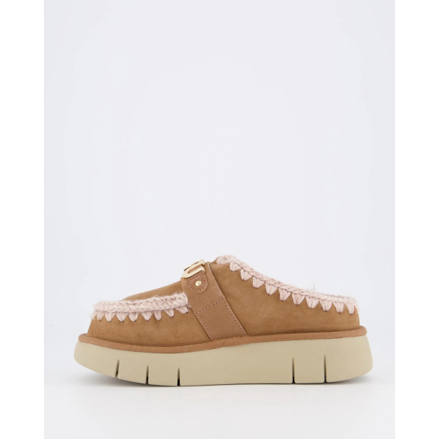 Mou Dames bounce clog logo pink brown FW531001A-PKBRO large