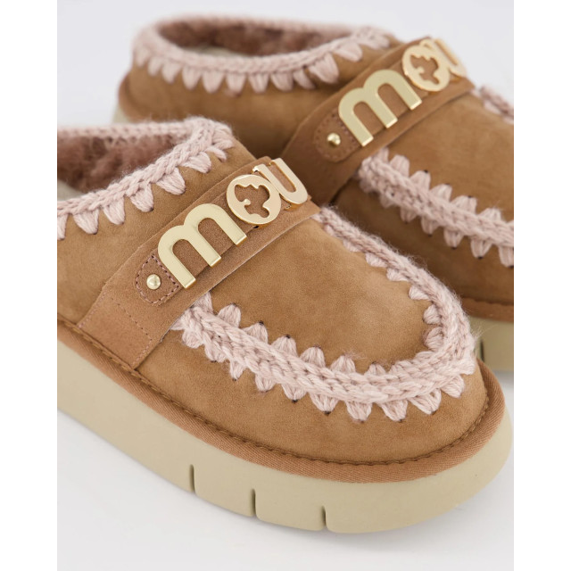 Mou Dames bounce clog logo pink brown FW531001A-PKBRO large