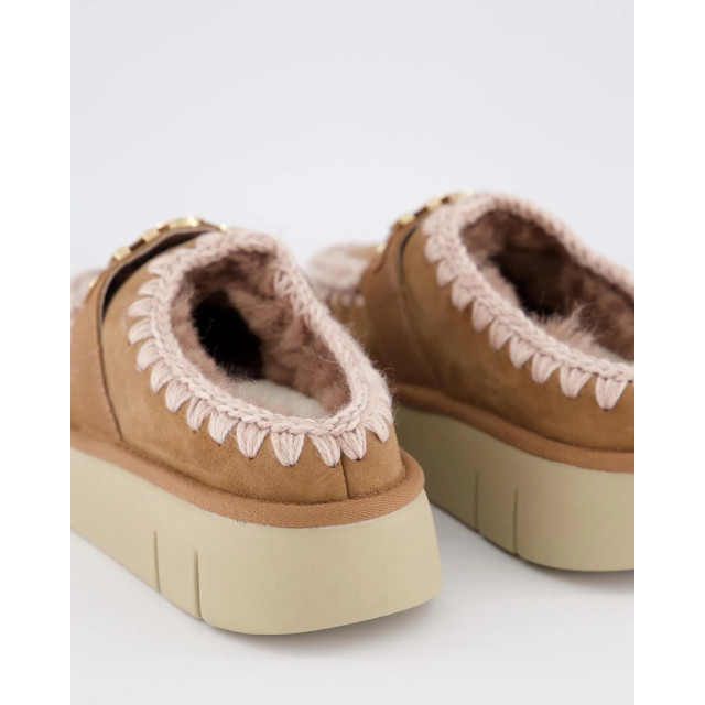 Mou Dames bounce clog logo pink brown FW531001A-PKBRO large