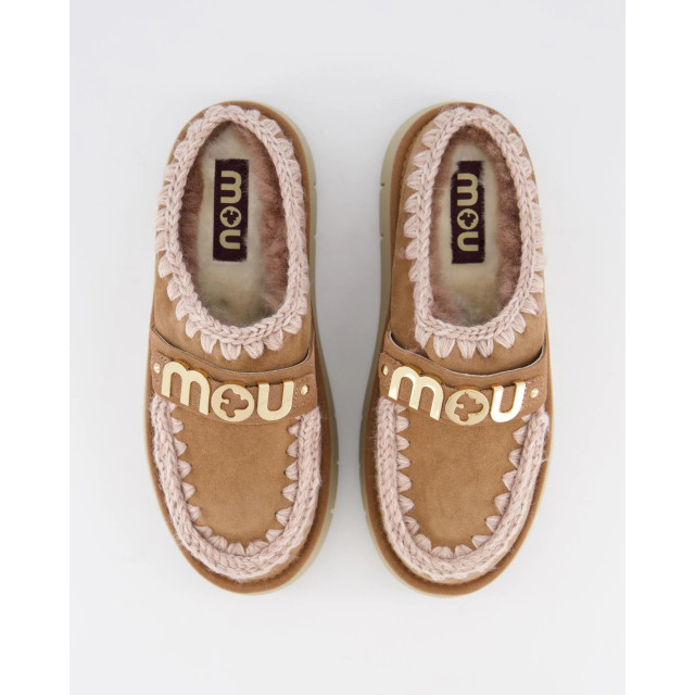 Mou Dames bounce clog logo pink brown FW531001A-PKBRO large
