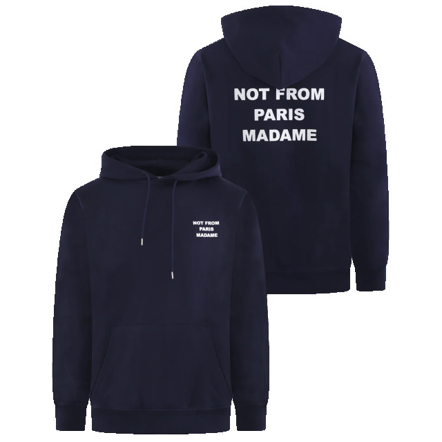 Drole De Monsieur Heren le hoodie slogan PERM-HO162-CO127-NY-NAVY large