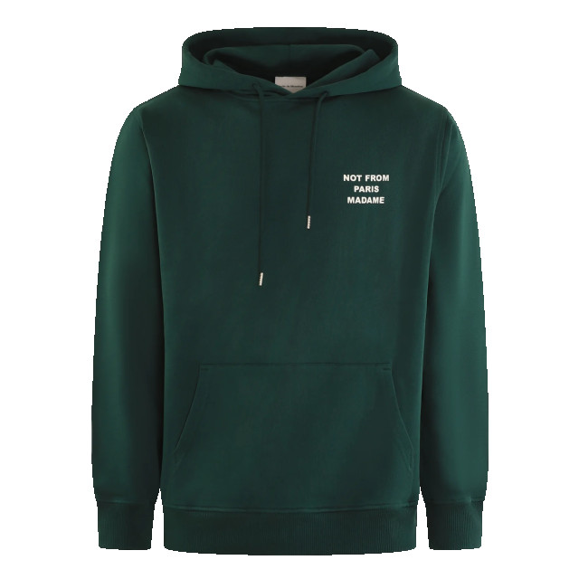 Drole De Monsieur Heren le hoodie slogan PERM-HO162-CO127-DGN-DARK GREEN large