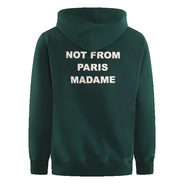 Drole De Monsieur Heren le hoodie slogan PERM-HO162-CO127-DGN-DARK GREEN large