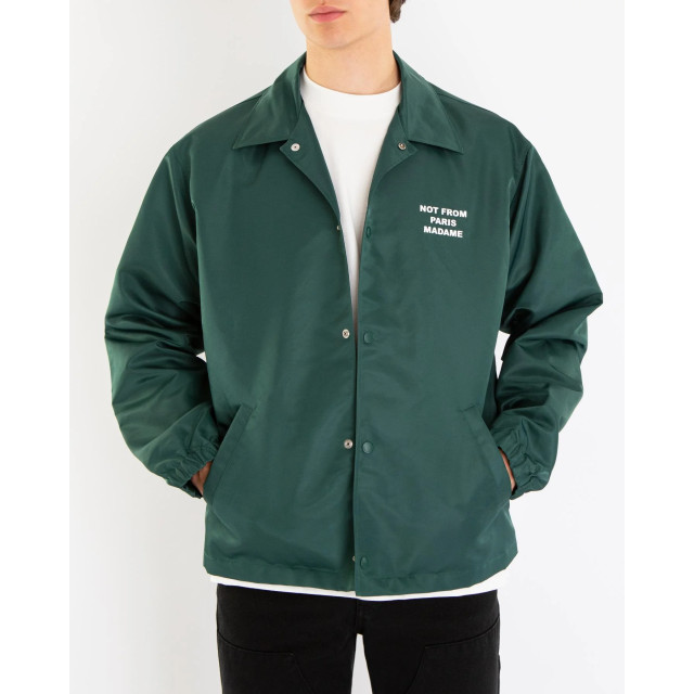 Drole De Monsieur Heren la veste slogan PERM-JT183-PA014-DGN-DARK GREEN large
