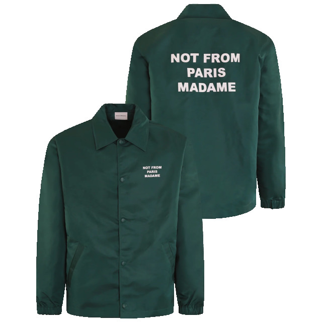 Drole De Monsieur Heren la veste slogan PERM-JT183-PA014-DGN-DARK GREEN large