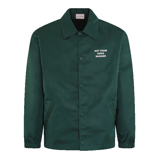 Drole De Monsieur Heren la veste slogan PERM-JT183-PA014-DGN-DARK GREEN large