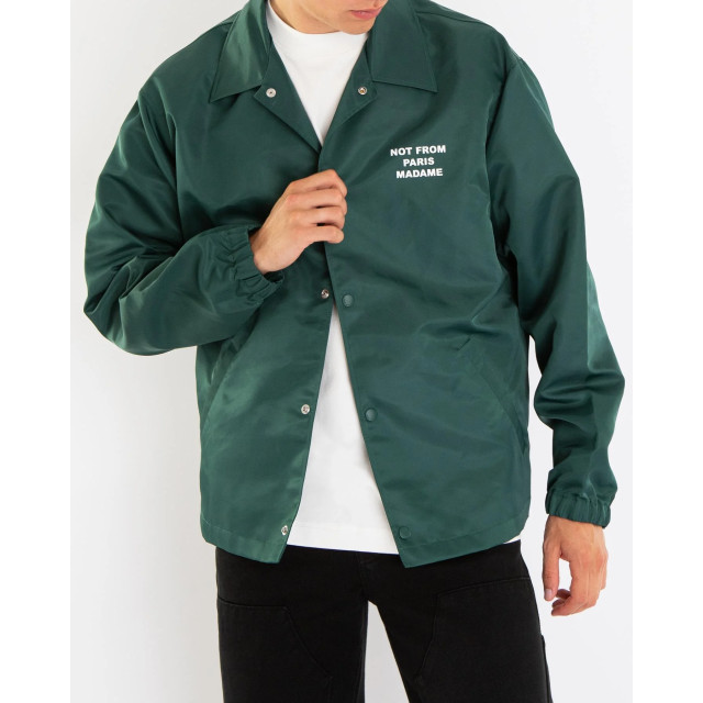 Drole De Monsieur Heren la veste slogan PERM-JT183-PA014-DGN-DARK GREEN large