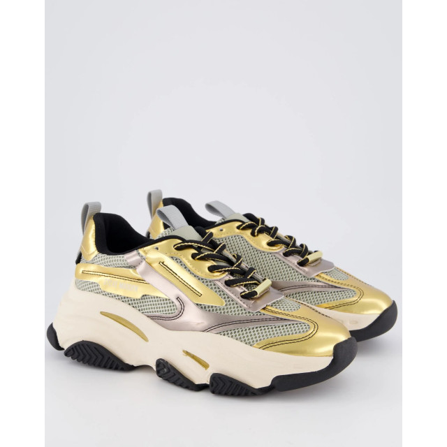 Steve Madden Dames possession-e sneaker metallic SM19000033-ICE PEWTER/GLD large