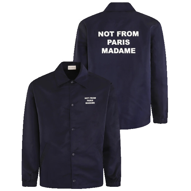Drole De Monsieur Heren la veste slogan PERM-JT183-PA014-NY-NAVY large