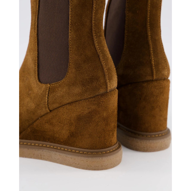 Gibaldi Dames suede wedge chelsea booty A62002-Brown large