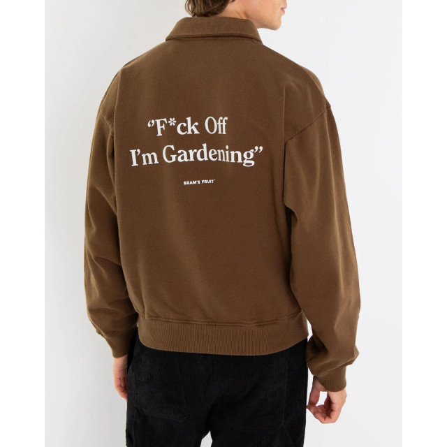 Bram's Fruit Heren f off i'm gardening polo swea F off I'm Gardening Polo Sweat - Brown-Brown large