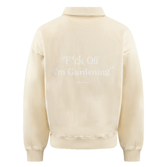 Bram's Fruit Heren f off i'm gardening polo swea F off I'm Gardening Polo Sweat - Creme-Creme large