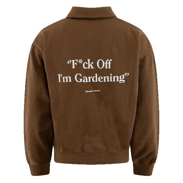 Bram's Fruit Heren f off i'm gardening polo swea F off I'm Gardening Polo Sweat - Brown-Brown large