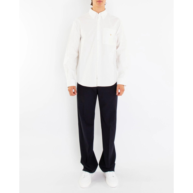 Bram's Fruit Heren gold lemon oxford shirt Gold Lemon Oxford Shirt - White-White large