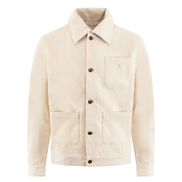 Bram's Fruit Heren fitted heavy canvas jacket Fitted Heavy Canvas Jacket - Beige-Beige large