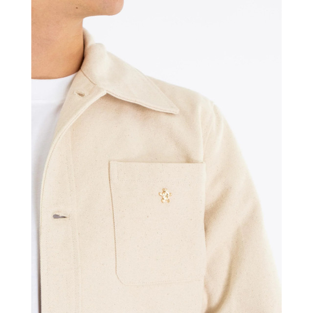 Bram's Fruit Heren fitted heavy canvas jacket Fitted Heavy Canvas Jacket - Beige-Beige large